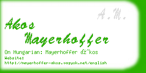 akos mayerhoffer business card